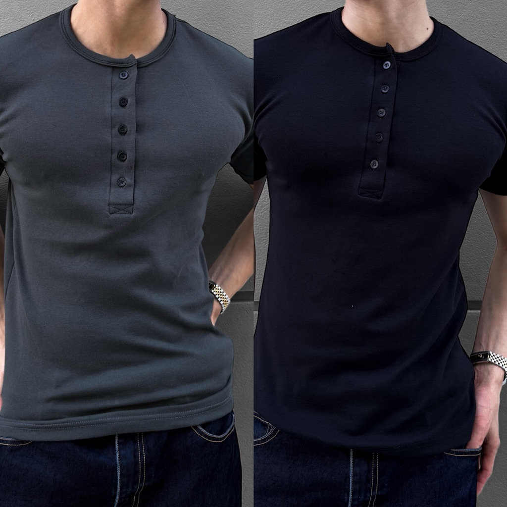HENLEY SHIRT แขนสั้น