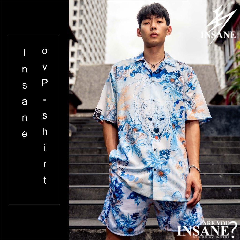 Oversizedshirt INSANE WINTER WHISPER หมาป่าขาว