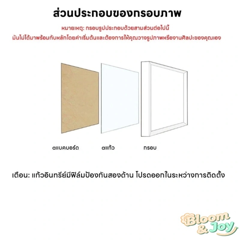 กรอบรูปไม้ กรอบรูปเรียบๆ กรอบรูปใส ของแต่งบ้าน ราคา ถูกที่สุด ดีลบีเคเค แกลเลอรีภาพที่ 7