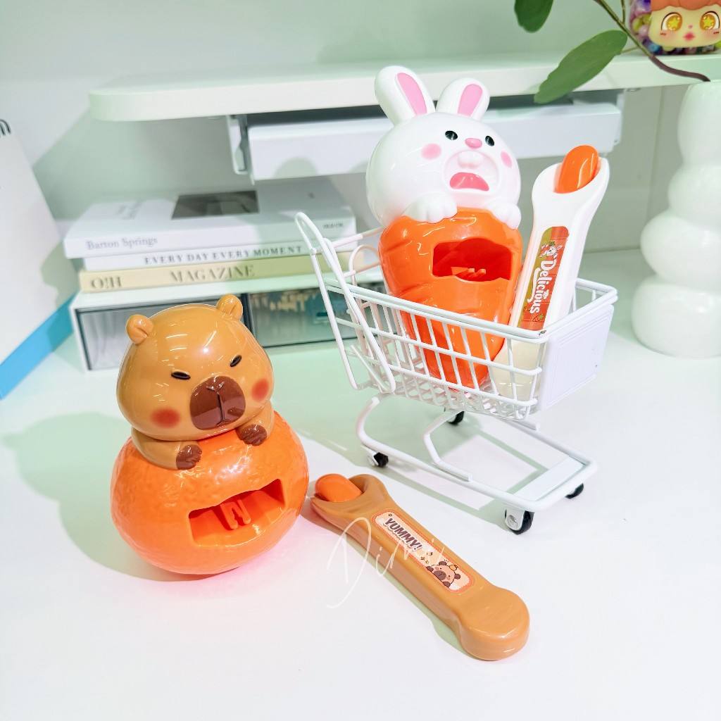 🐰ของเล่นป้อนอาหารลายกระต่าย ป้อนง่าย ตัวใหญ่ ของขวัญวันเกิด ของเล่นสำหรับเด็กผู้หญิงผู้ช่าย ของเล่นน่ารัก เสริมพัฒนาการ🐰 - รูปที่ 4