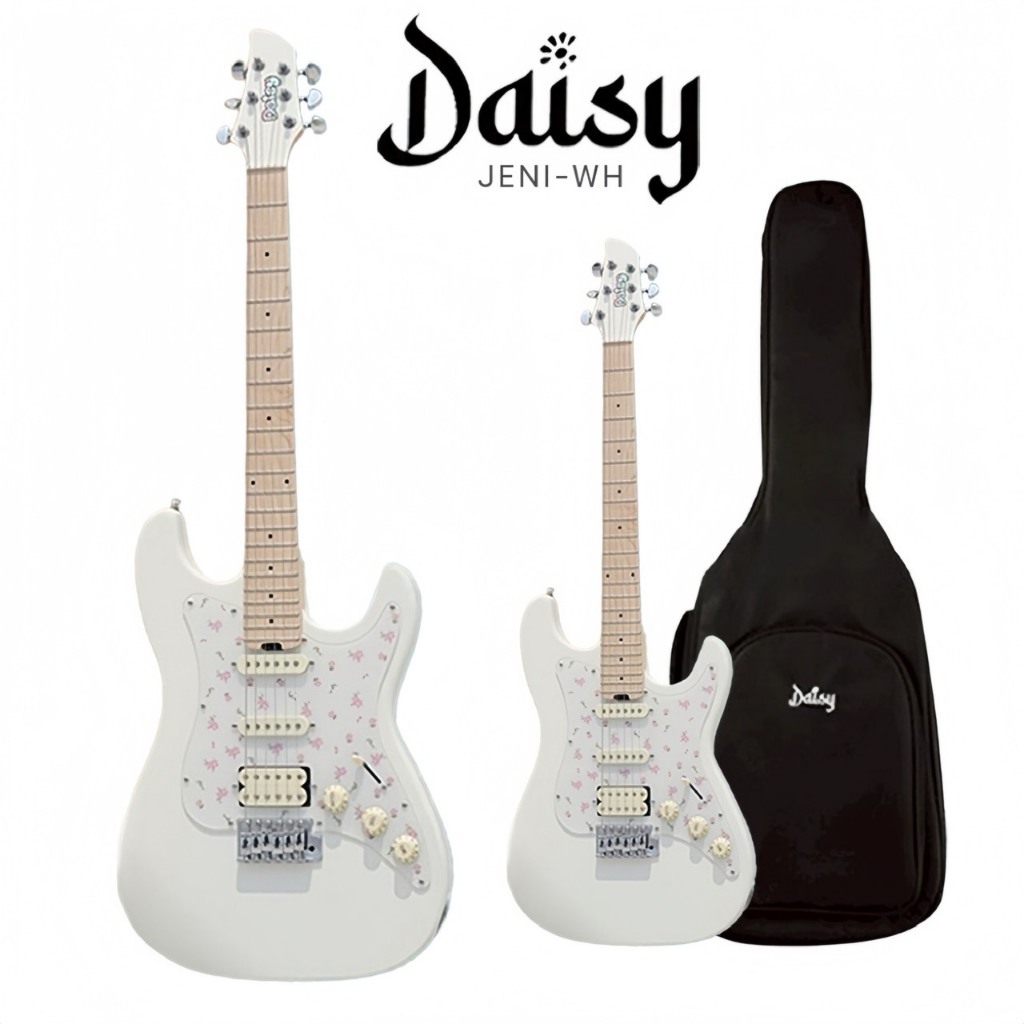 กีต้าร์ไฟฟ้า Daisy JENI-WH  2025 กีต้าร์ไฟฟ้าหวานปนเท่ ด้วยลวดลายดอกไม้สุดน่ารัก