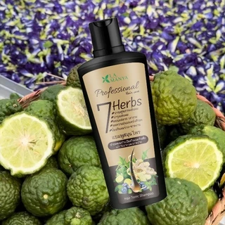 【7Herbs】แชมพูสมุนไพร ลดผมขาดหลุดร่วง เร่งผมยาว กระตุ้นเส้นผมงอกใหม่ สกัดจากสมุนไพรสด7ชนิด ถนอมเส้นผม 225 มล