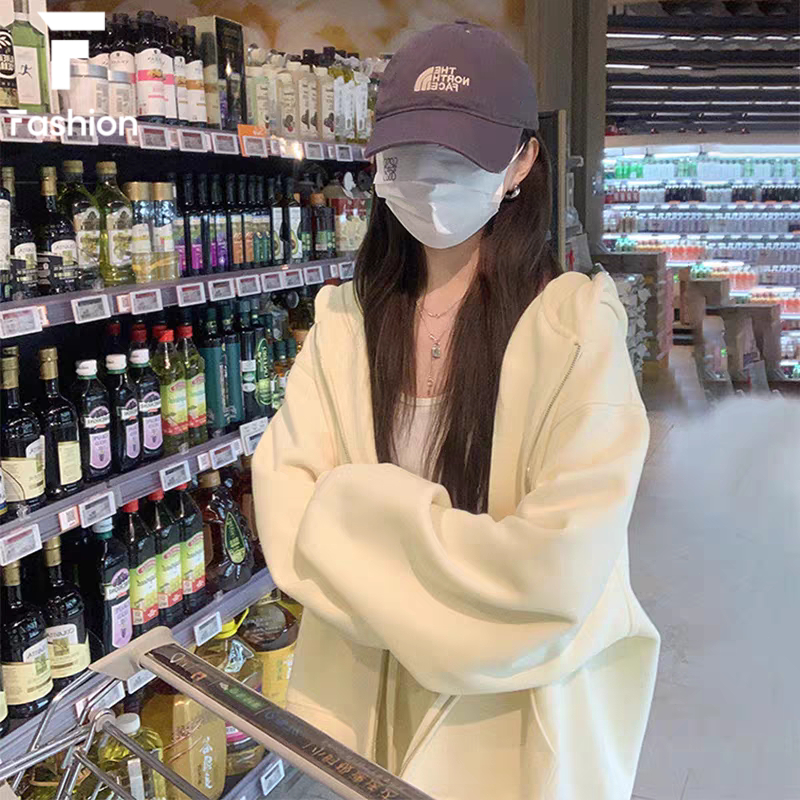 เสื้อกันหนาวมีฮู้ดผู้หญิง แจ๊กเก็ต สวมหัว รูปที่ 6