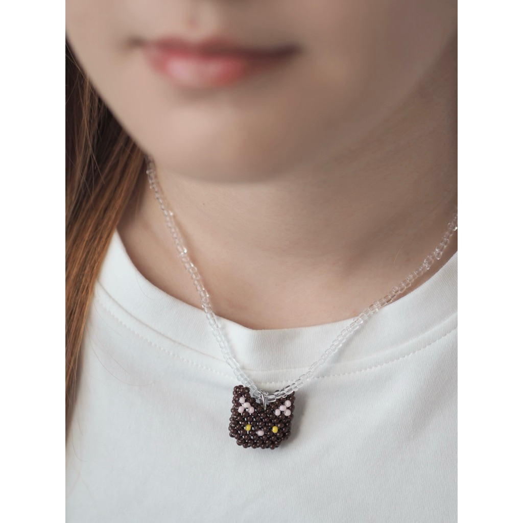 Catster beaded necklace สร้อย handmade รูปที่ 5