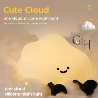 Goose Hours โคมไฟก้อนเมฆ Cloud Lamp ตบตูดปรับแสงได้ 3 ระดับ โคมไฟหัวเตียง โคมไฟตั้งโต๊ะ ไร้สาย ชาร์จ USB-C