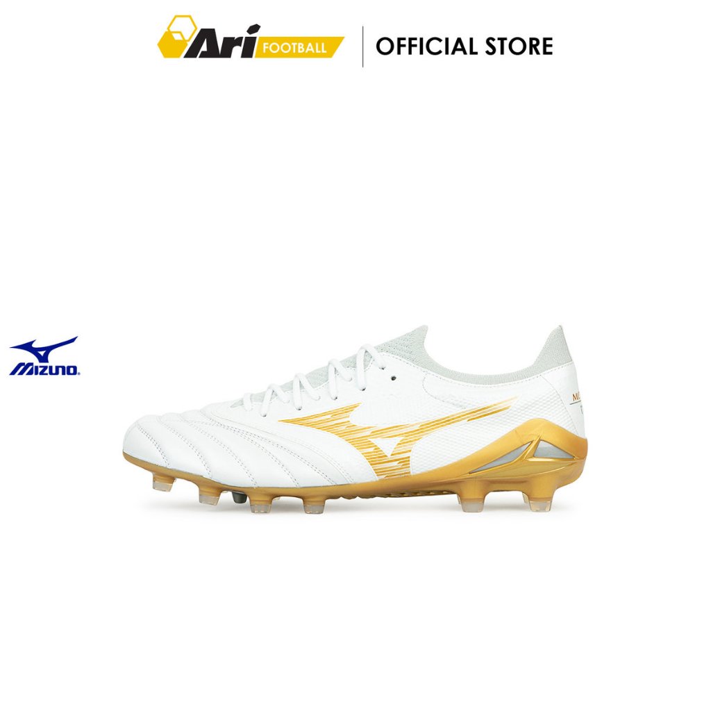 MIZUNO MORELIA NEO IV BETA ELITE FG - WHITE/MP GOLD (P1GA264250) รองเท้าฟุตบอล มิซูโน่ NEO IV BETA ELITE สีขาวทอง