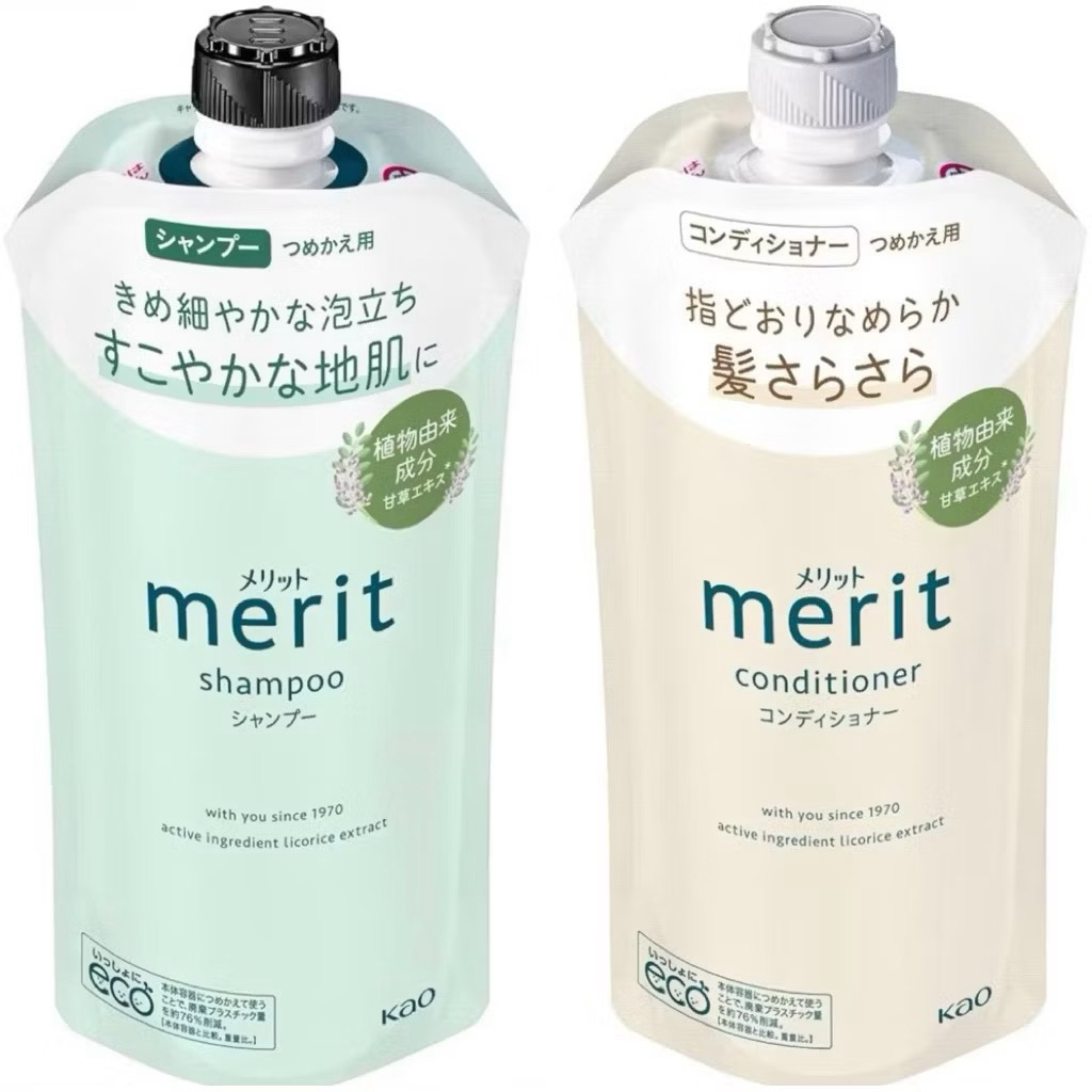 พร้อมส่งจาก Kao Merit Shampoo & Conditioner (ชนิดเติม)