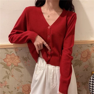 เสื้อคลุมคาร์ดิแกนทรงครอปสั้น ผ้าถักใส่สบาย แมตช์ใส่น่ารัก มี 8 สีให้เลือกค่ะ
