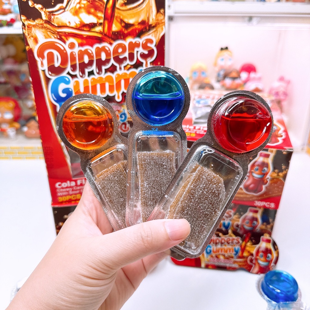 เยลลี่ดิปเปอร์จิ้มแยม โคคาโคล่า 1 กล่อง 30 ชิ้น bubblegum