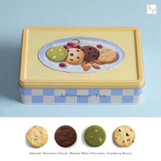 S&P Quattro Cookies เอส แอนด์ พี ควอตโตรคุกกี้ กล่องโลหะ ของขวัญพรีเมียม คุกกี้ 4 รส 240กรัม