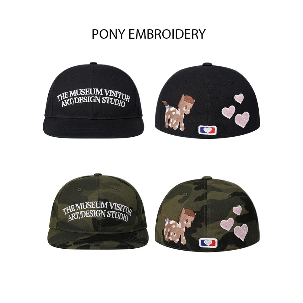 [ พร้อมส่ง ] หมวก THE MUSEUM VISITOR RABBIT EMBROIDERY CAP (CAMO) / PEONY EMBROIDERY CAP (CAMO)