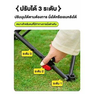 ซื้อ 1 แถม 1Ardor เก้าอี้ตั้งแคมป์ เก้าอี้พับกลางแจ้ง พกพาได้ พร้อมกระเป๋าเก็บของ