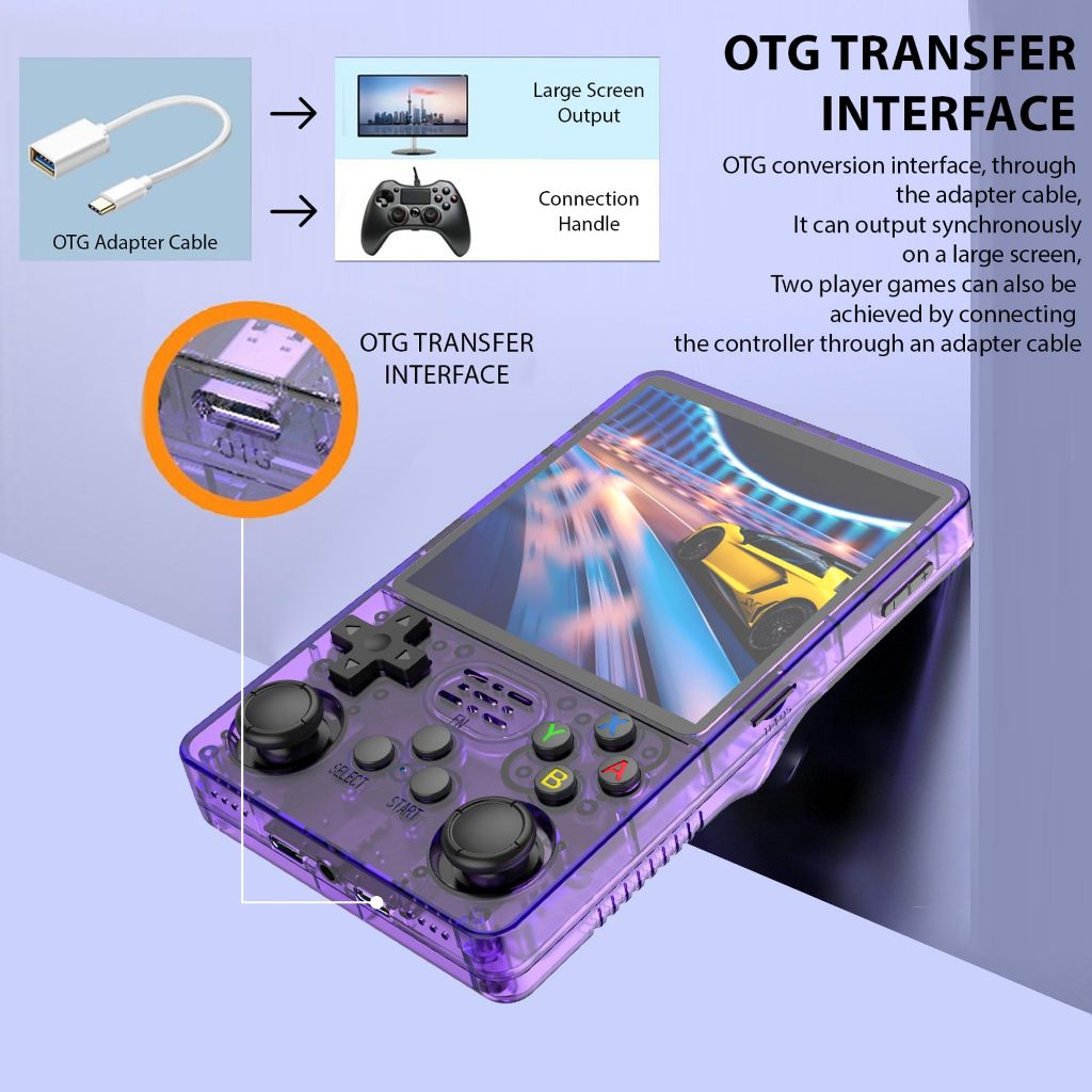 【รับประกัน 1 ปี】เครื่องเกมพกพา R36S หน้าจอ IPS 35 นิ้ว ระบบ Linux 128GB แบตอึด Retro พร้อมส่ง รับประกัน ของขวัญ - รูปที่ 3