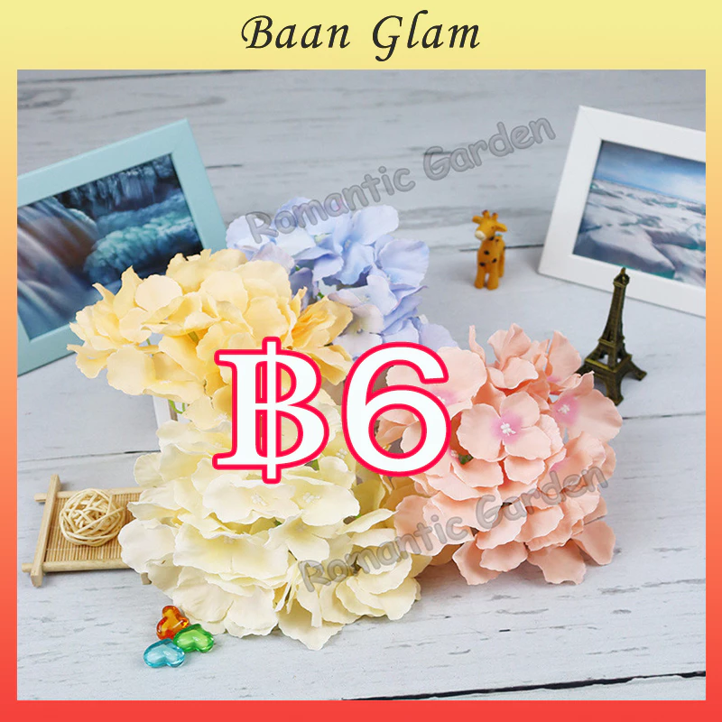 ดอกไฮเดรนเยียเทียมขนาดใหญ่ ตกแต่งตรงจุด สำหรับงานแต่งงาน/ปีใหม่/บ้าน สีสันจัดจ้าน ดีไซน์พรีเมียม ใช้ได้ทั้งในร่มและกลางแ