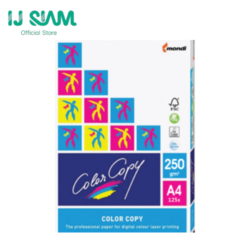 Mondi Color Copy Paper กระดาษถ่ายเอกสาร พิมพ์ได้ 2 ด้าน 200 แกรม (A4) 250 แผ่น | FG11-S322-0012