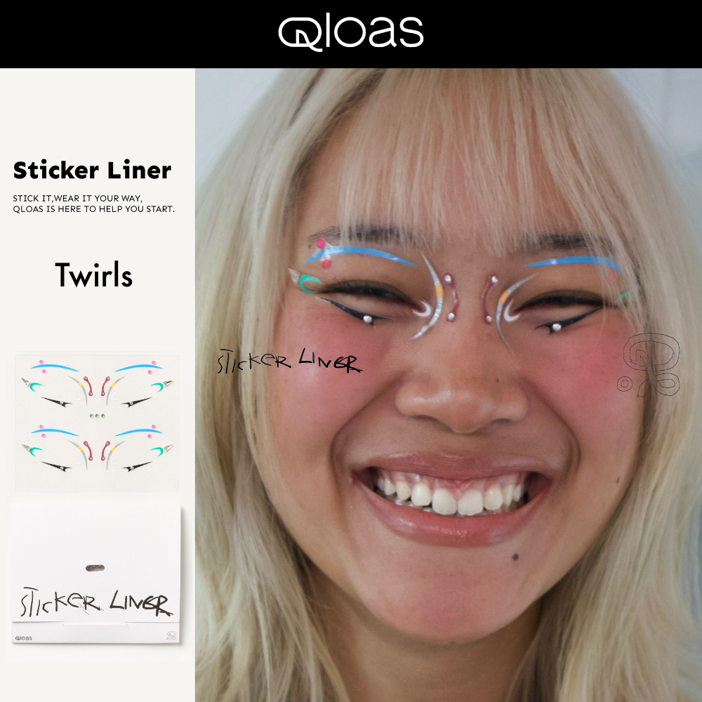 [QLOAS BEAUTY] Sticker Liner Pack Face Gem - TWIRLS