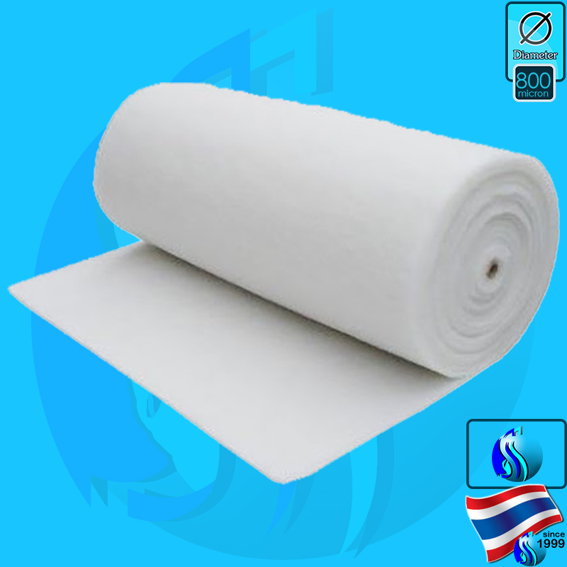 (ราคา75-99บาทต่อเมตร) SeaSun Micro Fiber Filter Pad 800 micron ใยแก้ว ใยกรอง ใยสังเคราะห์ กรองน้ำ กรองอากาศ กรองเสียง