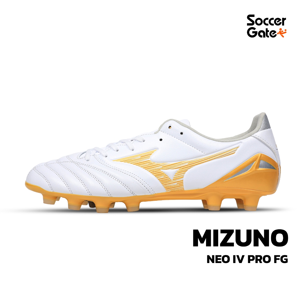 MIZUNO MORELIA NEO IV PRO FG รองเท้าสตั๊ดฟุตบอลของแท้ [โค้ด SOCC1000 ลดสูงสุด 1000 เมื่อซื้อครบ 1500]