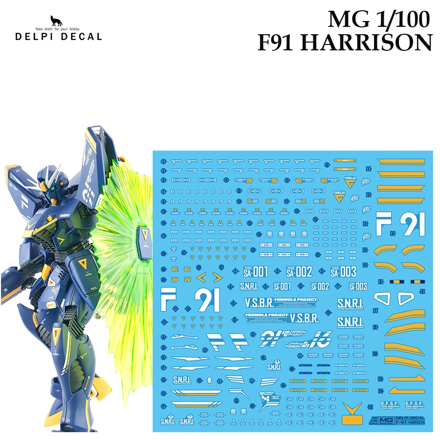 ดีคอลน้ำ [DELPI] 590 MG 1/100 F91 HARRISON GUNDAM WATER SLIDE DECAL