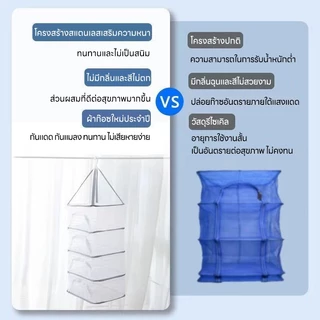 คุณภาพดี คอนโดตากอาหาร ที่ตากอาหาร มุ้งตากอาหาร พร้อมซิปปิดกันแมลง ที่ตากหมู ที่ตากปลา กันแมลง ขนาด 40*60/50*70cm