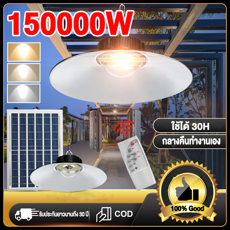 【รับประกัน30ปี】ไฟโซล่าเซลล์ โคมไฟหัวเดียวไฟ ไฟวินเทจ  SOLAR LED โคมไฟโซลาร์เซลล์ ไฟแต่งบ้าน เปิดปิดอัตโนมัติ รับป