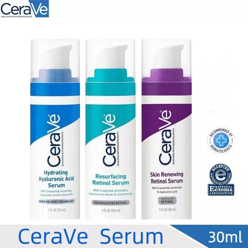 Cearve Hydrating Hyaluronic Acid/Resurfacing/Skin Renewing Retinol Serum 30ml