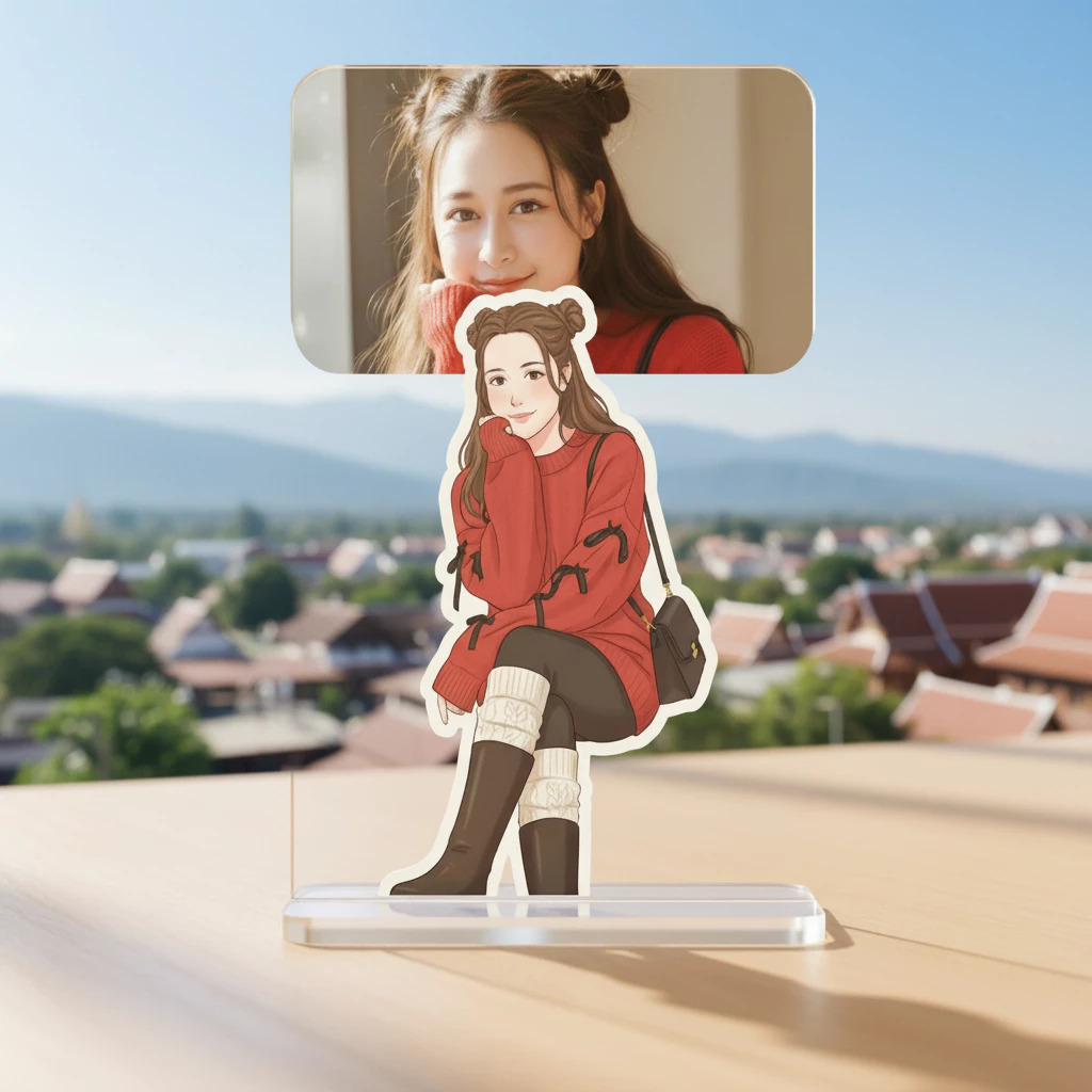 สแตนดี้อะคริลิกสั่งทำ Wanpises รูปจริงผสมการ์ตูน thumbnail 4