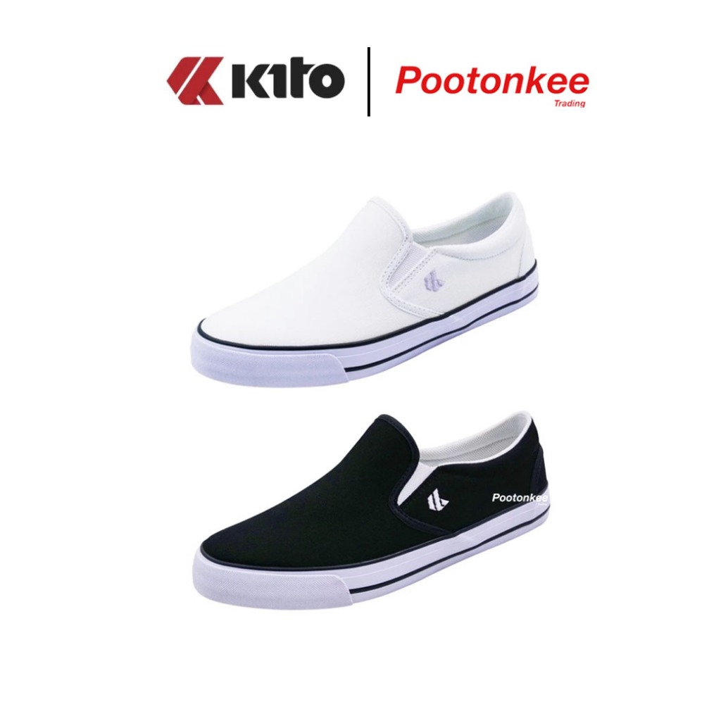 Kito รุ่น BL6  รองเท้าผ้าใบ กีโต้ ทรงสลิปออน slip on ไซส์ 36-39