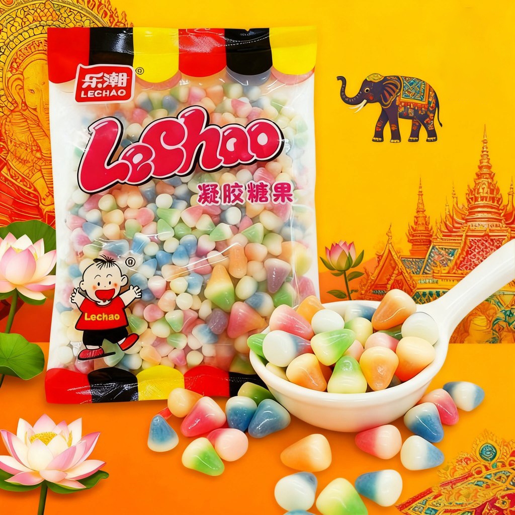 เลียนแบบเพชรกรอบเจ็ดสีลูกอมอ่อน,ลูกอมโอ๊ก,ผลไม้ผสมรสบรรจุภัณฑ์ 1000 กรัมหวานลูกอมนุ่ม เด็กที่ชื่นชอบ