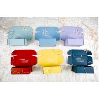 กล่องของขวัญ ขนาด ปณ.B 17x25x9 cm. คละข้อความ คละสี กล่องพาส…