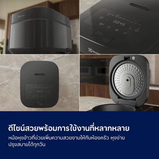 Electrolux หม้อหุงข้าว ซีรีส์ 500 สีเทาชาร์โคล รุ่น E5RC1-610P