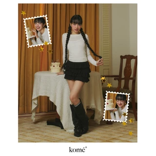kome.offi เสื้อ2ชั้น แขนยาวแต่งกระดุม+สายเดี่ยว รุ่น Dear Komé Top