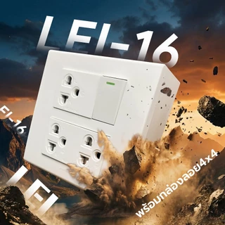 LEI ชุดสวิตซ์+ปลั๊กไฟ+หน้ากาก**พร้อมกล่องลอย 4×4**