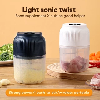 บดกระเทียมไฟฟ้า เครื่องปั่นกระเทียม พริก 350ML ไร้สาย ปั่นละเอียด บดเนื้อ