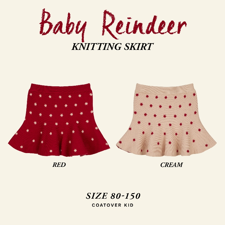 COK0136 REINDEER KNITTING SKIRT