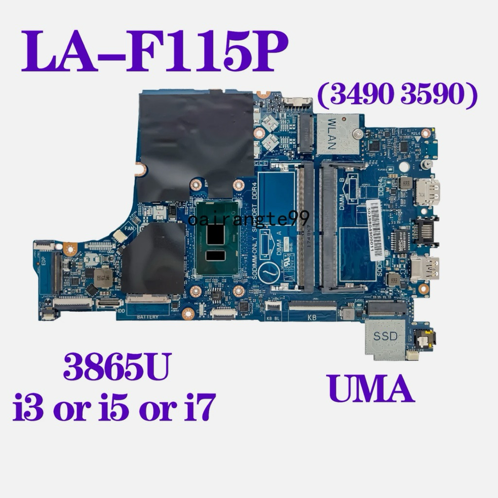LA-F115P dell latitude 3490 i5 - 8250u Mainboard