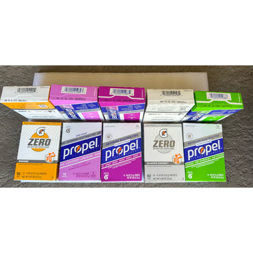 (พร้อมส่งจากไทย) Gatorade G Zero Powder, Lemon Lime, 0.9oz Packets, 10 Count (Pack of 10)