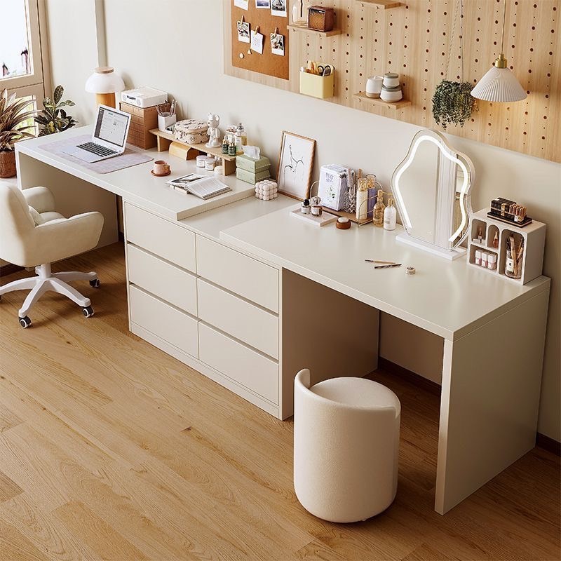 โต๊ะเครื่องแป้งสไตล์มินิมอล โต๊ะเสริมสวยมีลิ้นชัก ปรับความยาวได้ ตู้เก็บของอเนกประสงค์ ตกแต่งบ้าน