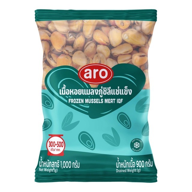 เอโร่ เนื้อหอยแมลงภู่ชิลีแช่แข็ง (300-500 ตัว/กก.) 1 กก. มีจัดส่งแบบ express delivery ได้รับของภายในวัน