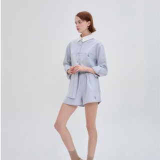 PREM 〰️ชุดSet เสื้อเชิ้ต และ กางเกงขาสั้น ผ้าคอตตอน (ลายตรง)…