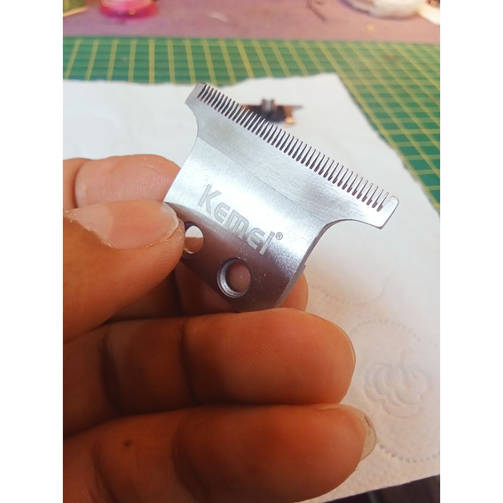 KEMEI ใบมีดสำหรับเปลี่ยนปัตตาเลี่ยน km1949,km5021,km5027,ตีปีกแต่งบางเซ่าะร่องลับคมพร้อมใช้