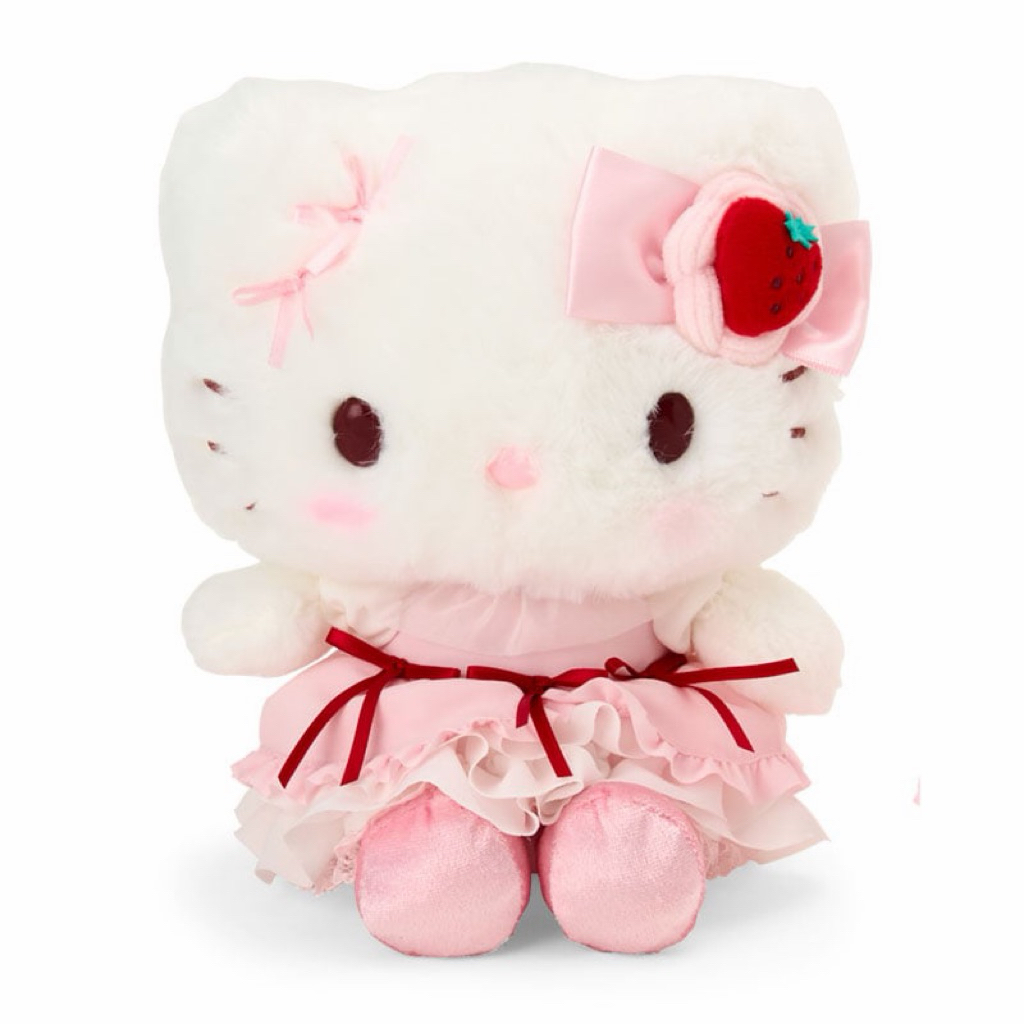 ⭐️เซตตุ๊กตา,พวงกุญแจ⭐️ Mymelody Plush Toy & Accessory Case Set (Strawberry Whipped Cake)ของแท้จากญี่ปุ่น ไอเทมแรร์สะสม