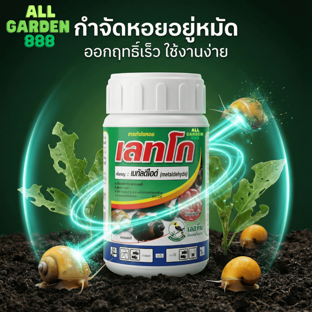 เลทโก เมทัลดีไฮด์ เหยื่อกำจัดหอย ยาฆ่าหอย หอยเชอรี่ หอยทาก หอยในนาข้าว หอยอื่นๆอีกมากมาย ขนาด 100กรัม