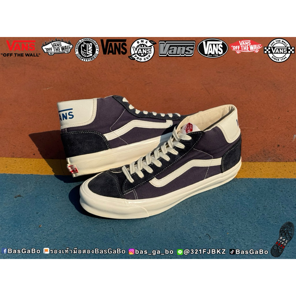 VANS OG MID SKOOL VAULT LX NAVY รองเท้ามือสอง รับประกันแท้ Vansมือสอง รองเท้าVans รองเท้าVansมือสอง 