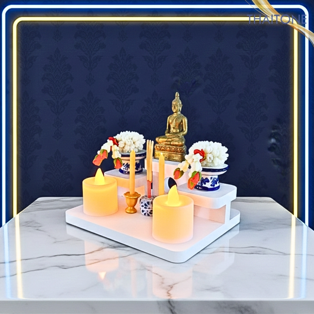หิ้งพระมินิมอล หิ้งพระพิฆเนศ โต๊ะหมู่บูชา ขนาดเล็ก  หิ้งพระโมเดิร์น ชั้นวางพระ tm-xs