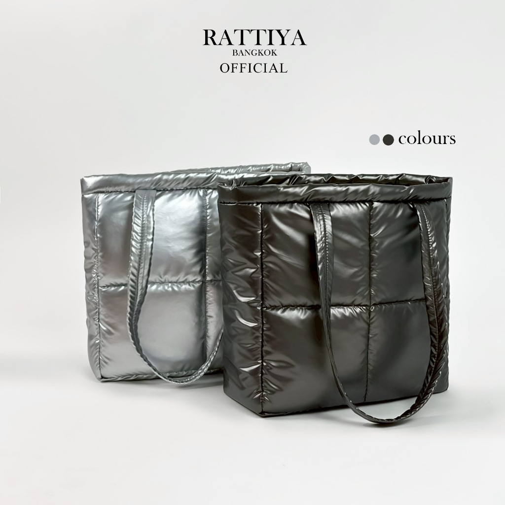 [RATTIYA BANGKOK] Quadra Tote Bag rPET / 2 colors กระเป๋านุ่มนิ่มผ้าRecycled น้ำหนักเบาพิเศษ สะพายไหล่ - รูปที่ 6