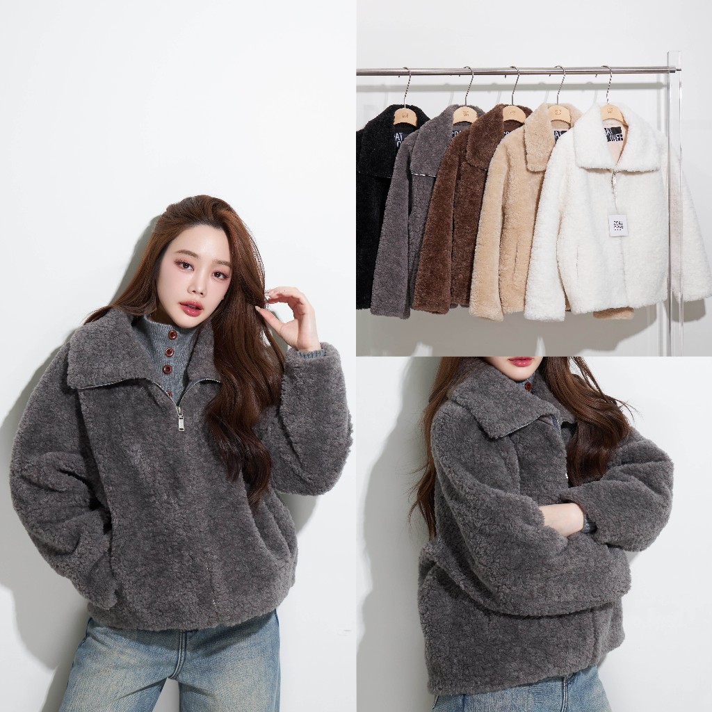 CO1186 Fuzzy Suede Warm Jacket เสื้อขนแกะเทียมด้านในหนังกลับอุ่นพิเศษ