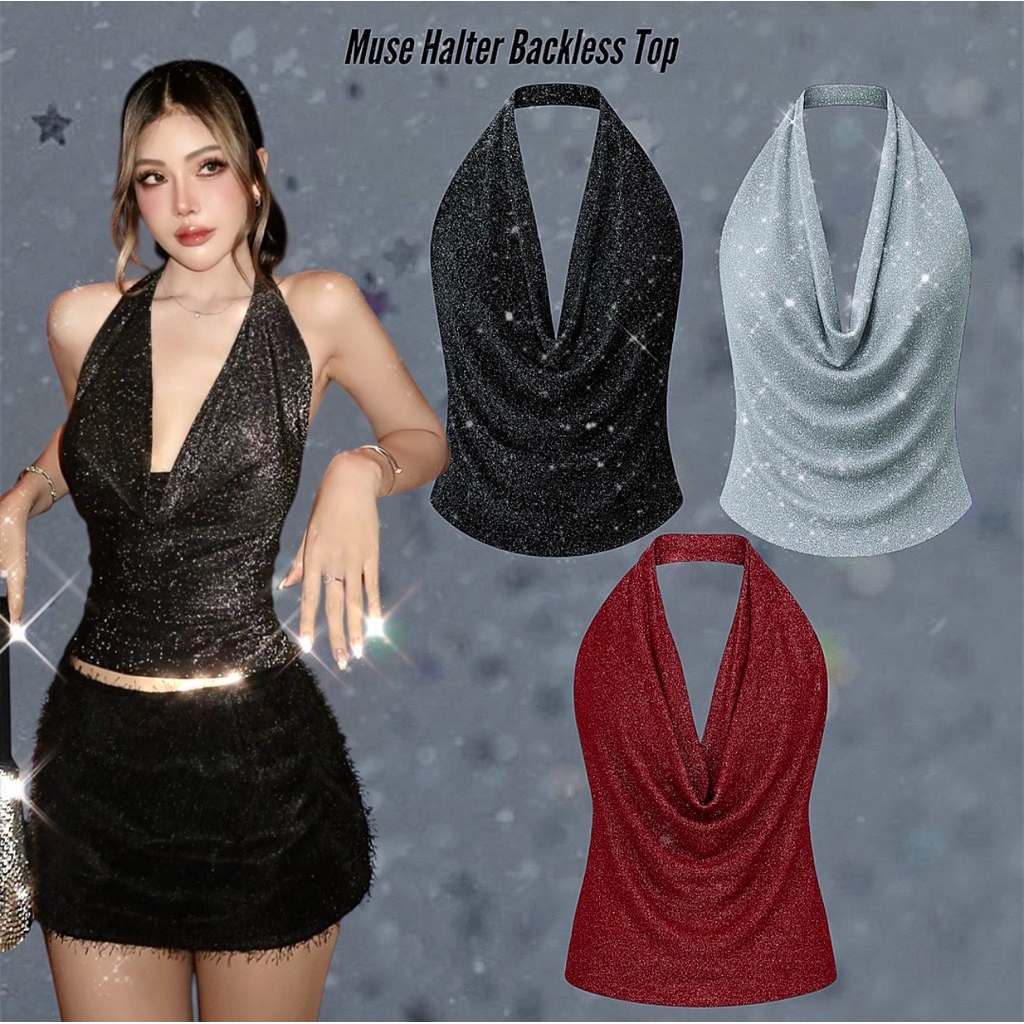 HH765✨Muse Halter Backless Top (490.-)