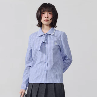 Bemingtop1054(S-2XL)-BMG Lace Collar Shirt เสื้อเชิ้ตสไตล์น่ารัก ดีเทลปกบัวลายฉลุขอบลูกไม้ให้ลุคหวาน