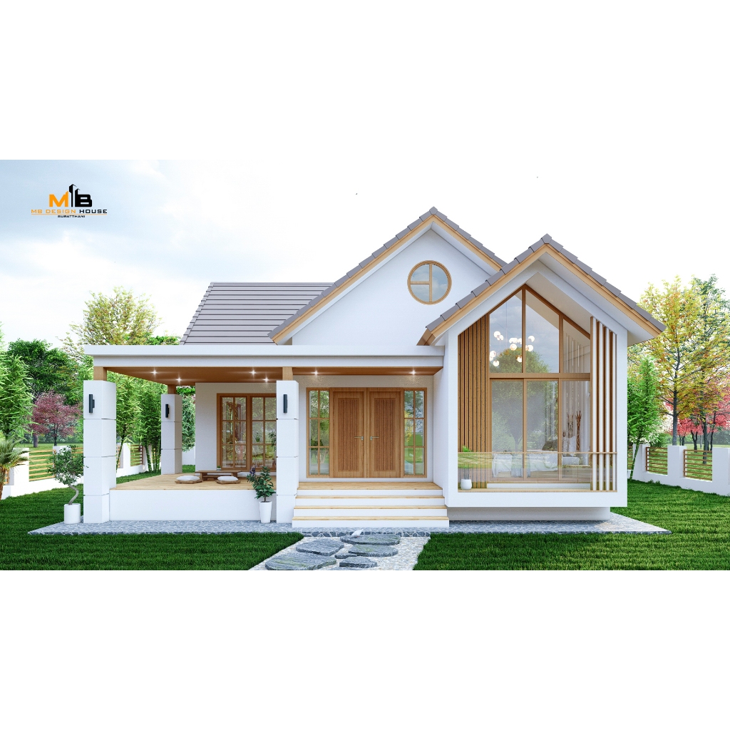 S02 แบบบ้านสำเร็จรูป แบบบ้านในสวน มินิมอล